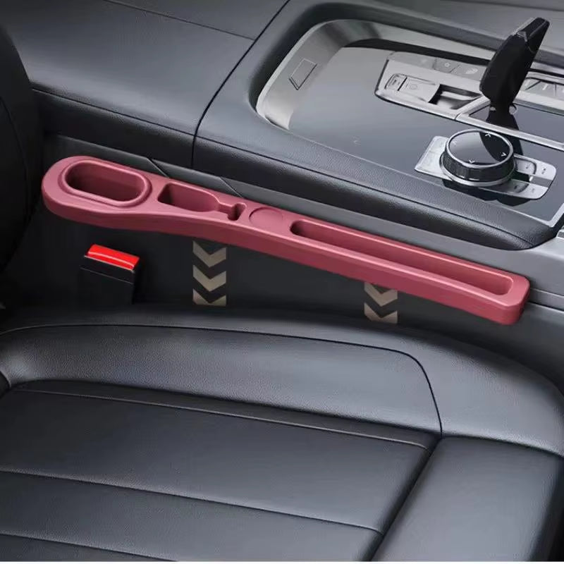 2Pc Car Seat Gap Filler Organizer Pu Waterproof Car Seat Gap Plug Strip with 2 Grooves Seat Gap Storage Auto Interior Accessorie